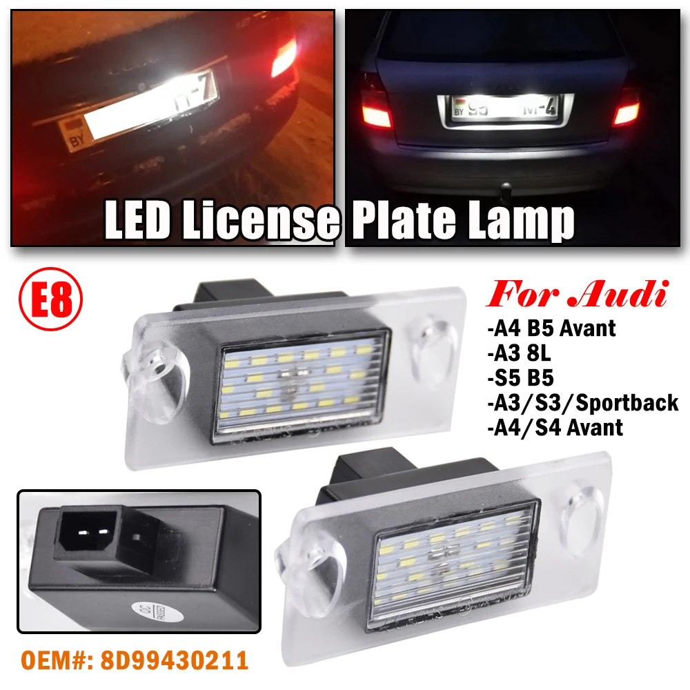 2Pcs Led Targa Luci Lampada Per Audi A4 B5 Avant A3 8L S5 B5 A3/S3/Sportback A4/S4 Avant