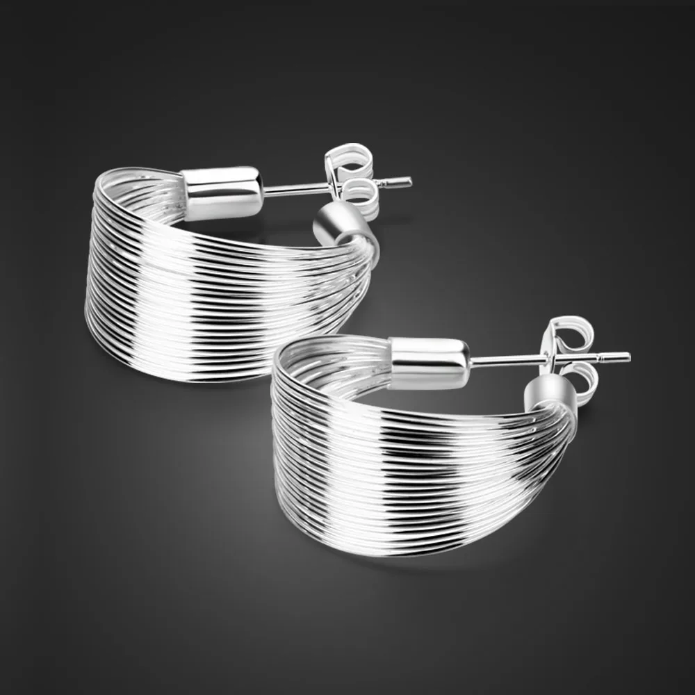 Gioielli Vintage In Argento Moda 100% Orecchini In Argento Sterling 925 Donna Bellissimi Orecchini In Argento Con Piume Regalo