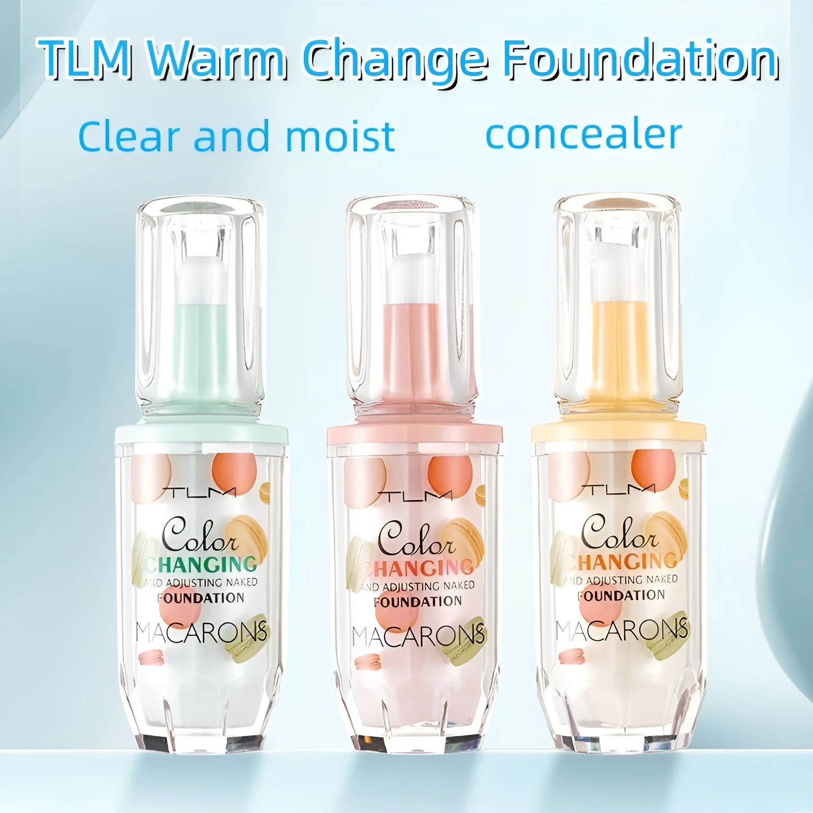 Tlm Foundation Make-Up Repairing Concealerliquid Foundation Lasting Waterproof Brighten Skin Tone Tum 35Ml