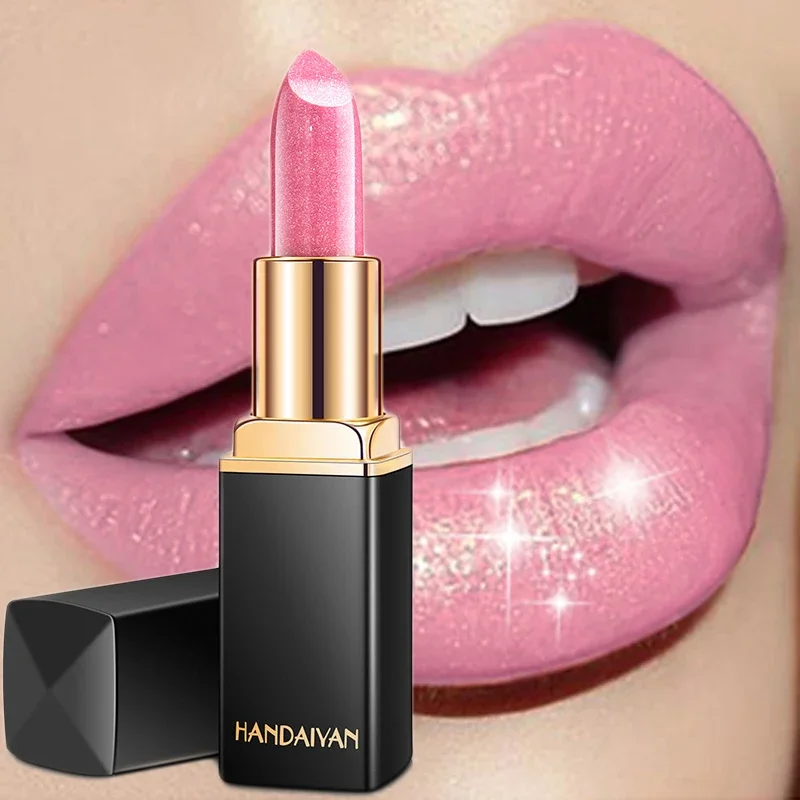 Rossetto Glitter Nudo Impermeabile Trucco Lucidalabbra Duraturo Velve Sirena Rossa Sexy Rossetto Luccicante Cosmetici Bellezza Calda
