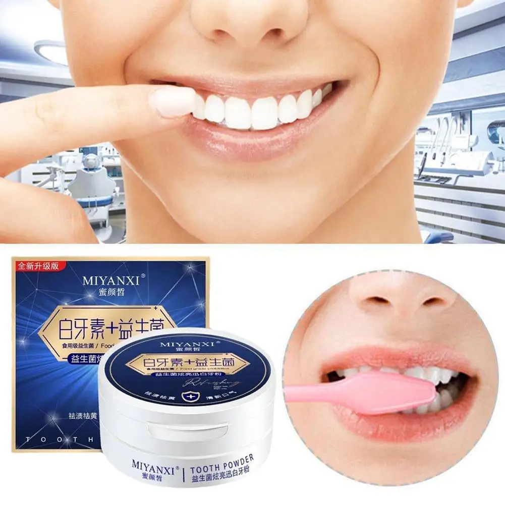 50G Originale Sbiancante Per Denti In Polvere Dentifricio Sbiancante Per Denti Polvere Probiotica Attivata Per Strumenti Di Igiene Orale J2M8