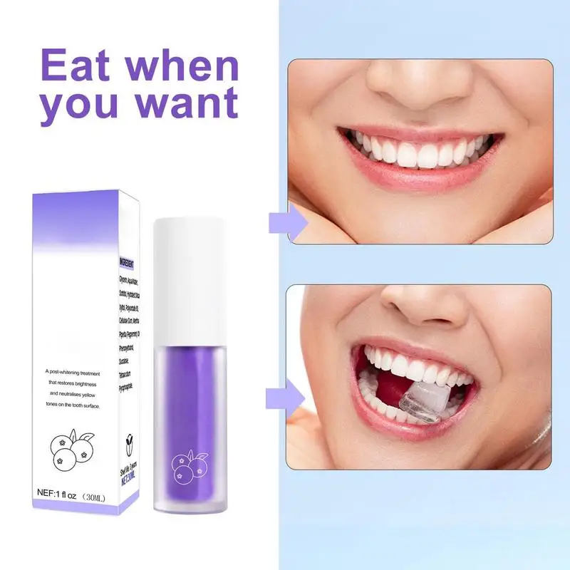Dentifricio Sbiancante Per Denti V34 Mousse Colorata Cura Dentale Dentifricio Sbiancante Viola Mousse Sbiancante Per Denti Dentifricio Viola