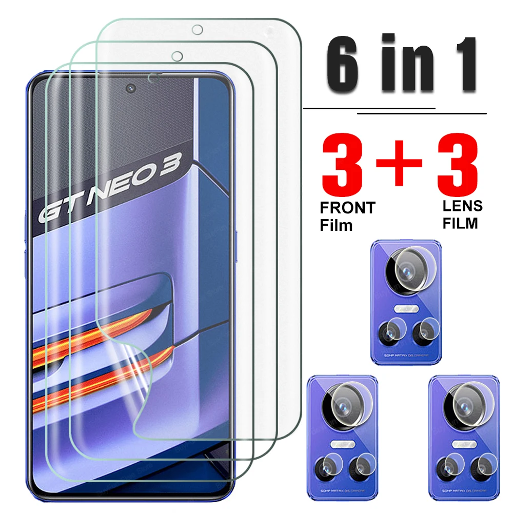 Pellicola Idrogel 6 In 1 Per Oppo Realme Gt Neo3 Pellicola Salvaschermo Anteriore Morbida Per Realme Gt Neo3 Neo2 Neo Gt 5G Pellicola (Non Vetro)