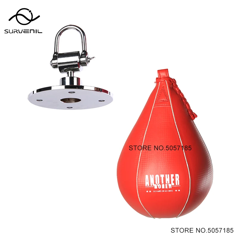 Boxe Pera Speed Ball Girevole In Pelle Durevole Muay Thai Kickboxing Training Speed Ball Reflex Mma Hanging Punching Bag Accessorio