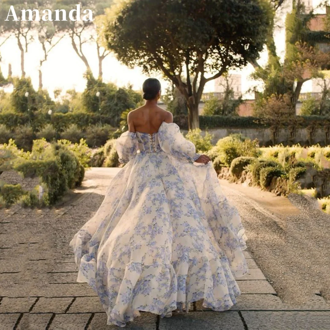 Amanda Flower Lace Ball Gown Prom Dress Elegante Manica A Sbuffo Muslimex Plus Size Vestido De Festa Noite