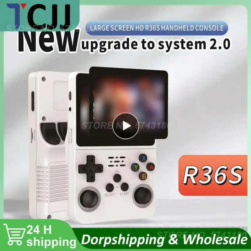 Retro Game 64Gb Console Di Gioco 10 Simulator Game R36S Console Di Gioco Retro Game Machine Game And Accessories Dual Memory Card 64Gb