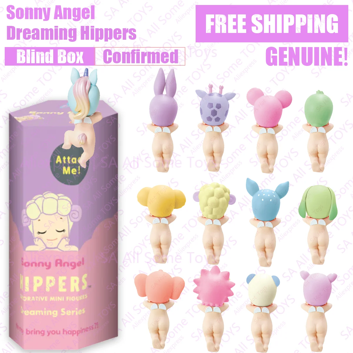 Sonny Angel Dreaming Hippers Blind Box Stile Confermato Decorazione Dello Schermo Del Telefono Originale Regalo Di Compleanno Sorpresa Misteriosa