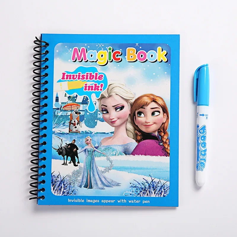 Disney Frozen Puzzle Painting Graffiti Book Cartoon Anime Spiderman Mickey Cars Sofia Princess Diy Magical Acquerello Paint