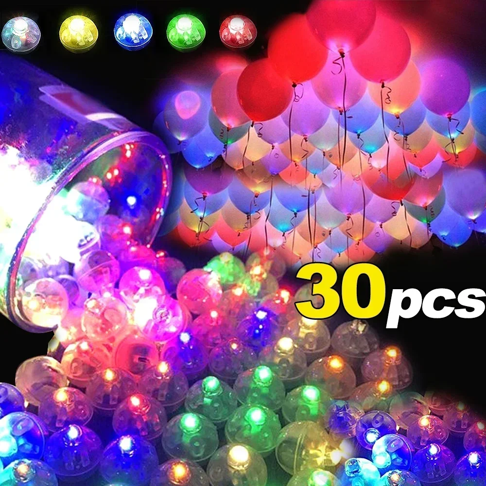 Lotti Balloon Light Light Up Airballoon Glow Flash Ball Lamp Colorful Mini Round Bullet Lamp Home Christmas Halloween Party Decor