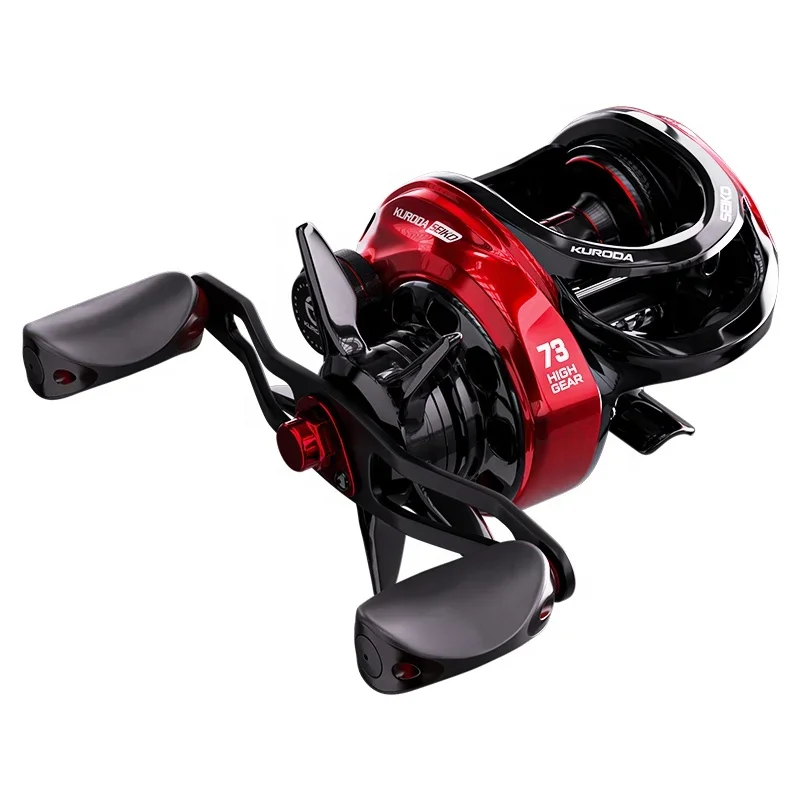 Moulinet De Peche Baitcasting Ultraleger Avec 18 Roulements A Billes, Bobbine D 'Appat, Moulinet De Peche En Eau Salee Et En Eau