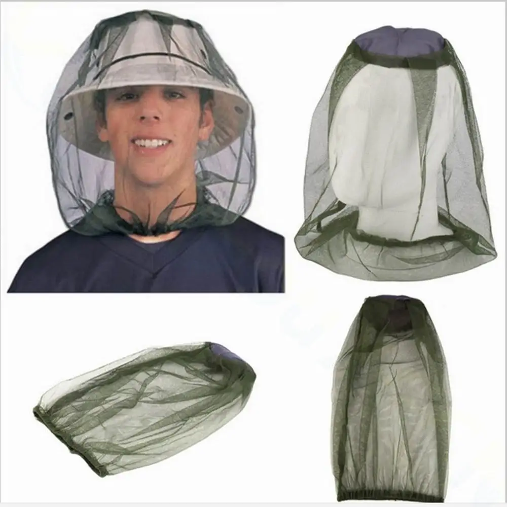 Arrivo Safe Travel Camping Mesh Cap Midge Mosquito Insect Hat Bug Mesh Head Net Face Head Protector Mesh