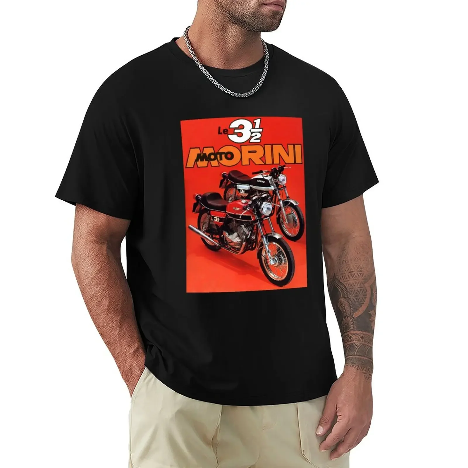 1976 Moto Morini 3 1/2 Sport E Strada T-Shirt Cute Tops Sport Fans Sweat Designer T Shirt Uomo