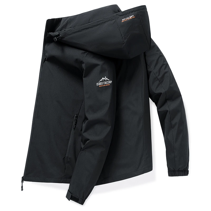 Nuova Giacca Da Uomo Primavera E Autunno Cappotti Giacca Bomber Con Cappuccio Casual Nera Vogue Streetwear Abbigliamento Da Uomo Per Turismo All'Apert