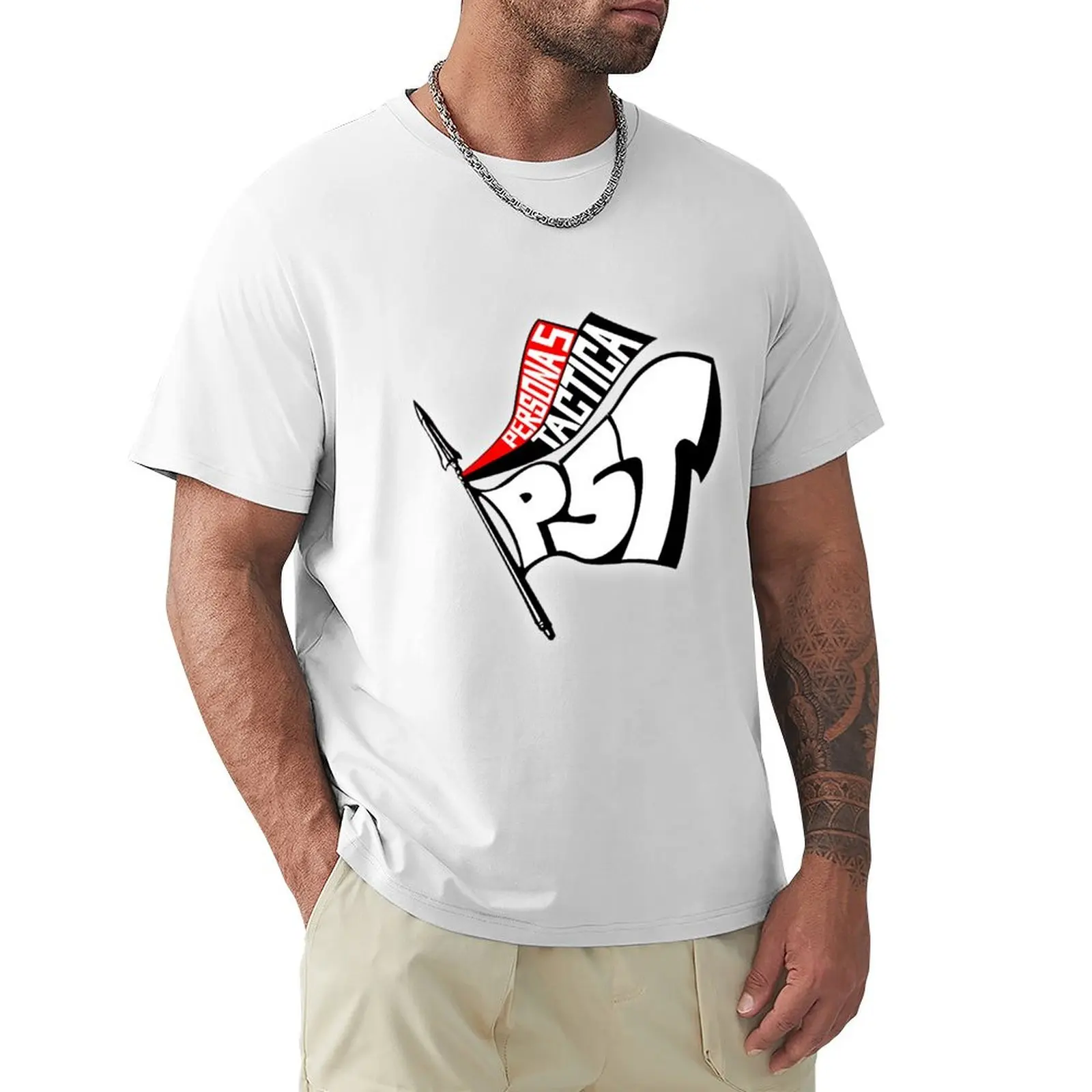 Persona 5 Tactica T-Shirt Customizeds Sport Fans Abbigliamento Estetico Magliette Da Uomo