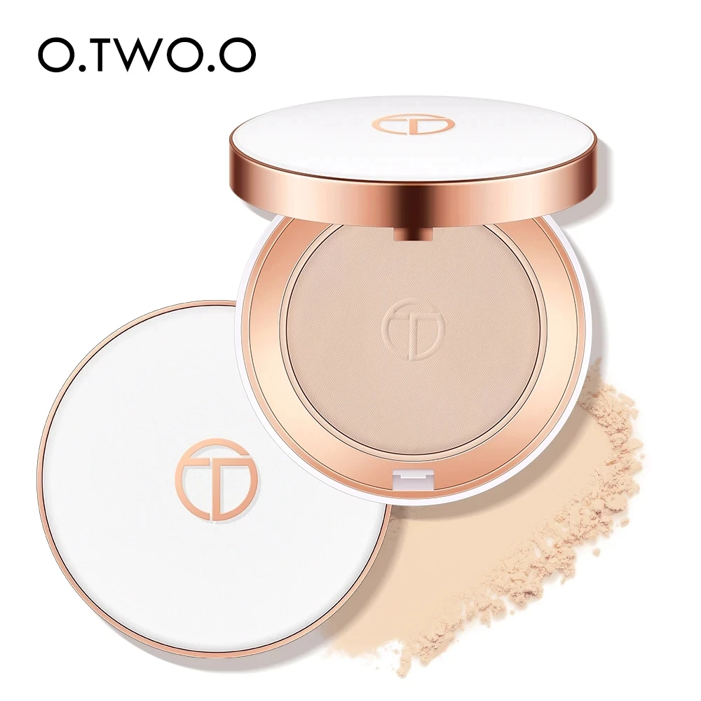 O.Two.O Face Setting Powder Super Fine Powder Texture Oil-Control 3 Colori Matte Smooth Finish Concealer Makeup Pressed Powder