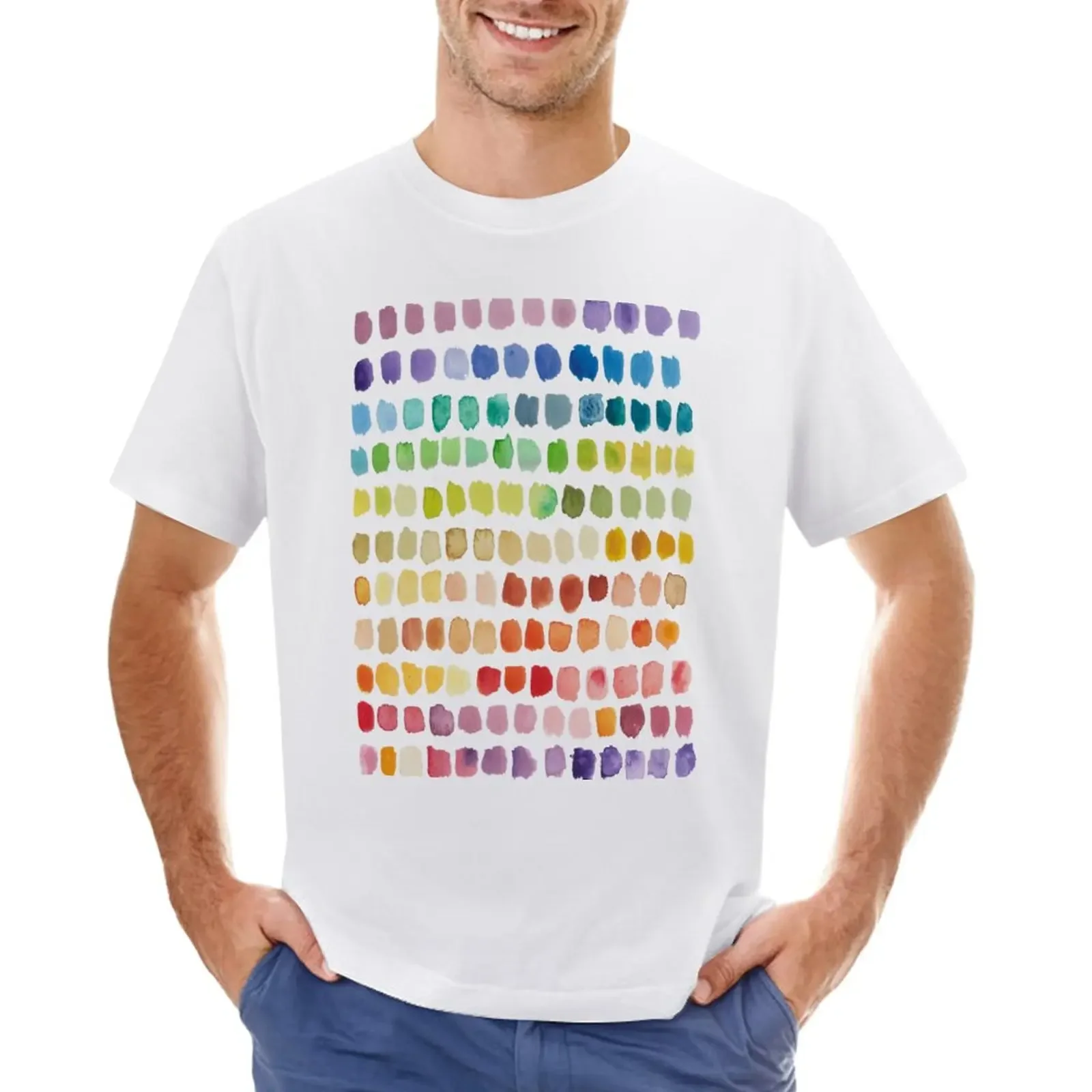 Maglietta Swatches Acquerello Felpa Oversize Camicia Da Allenamento Da Uomo