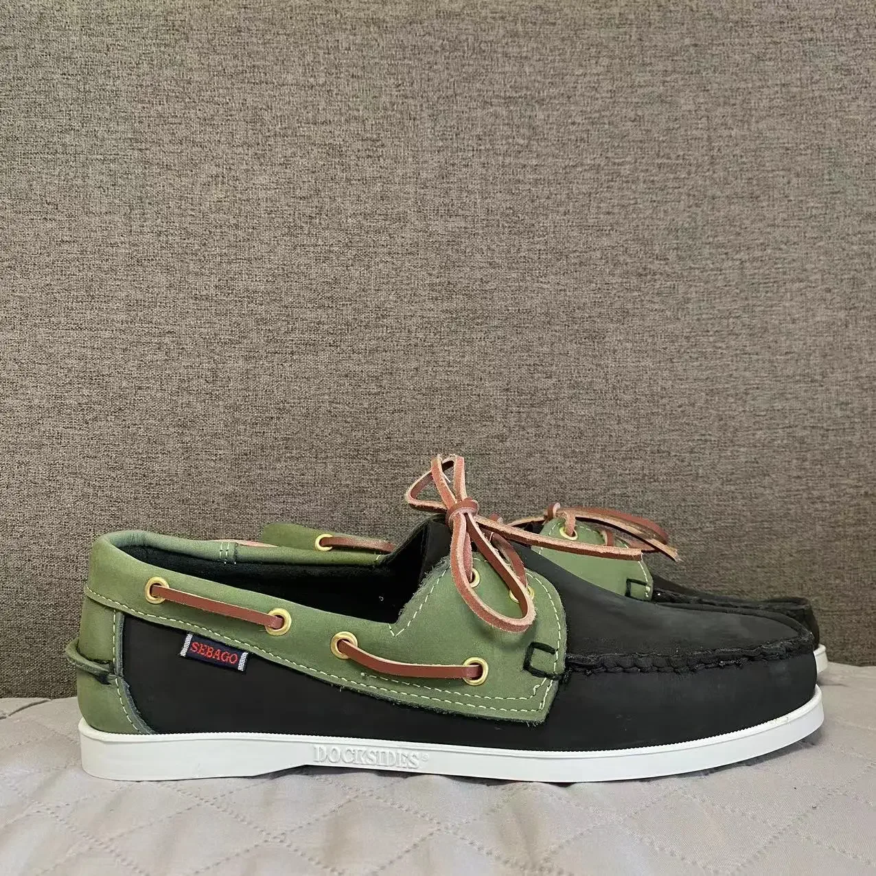 Uomo Homme Autentico Sebago Docksides Scarpe-Scarpe Da Barca Stringate Con Punta Moc In Pelle Premium 2024X22