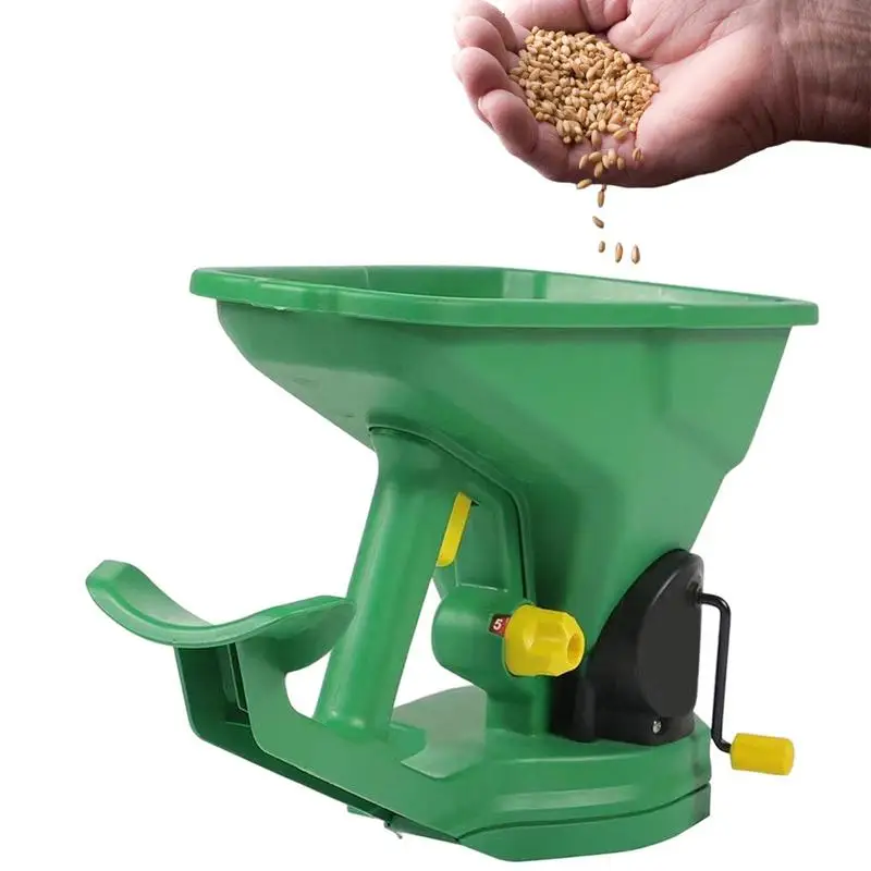 Seminatrice A Manovella Seminatrice Per Prato Giardinaggio Spandiconcime Portatile A 5 Livelli Fertilizzante Manuale Regolabile Doccia Neve Fusione Pr