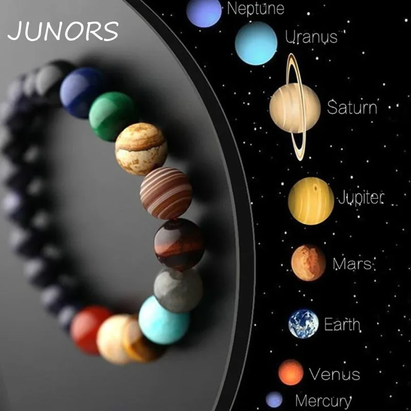 Cosmic Milky Way, Sistema Solare, Agata, Cristallo, Perline, Bracciali Con Cielo Stellato, Bracciali, Gioielli, Regali Da Donna, Regali Da Uomo
