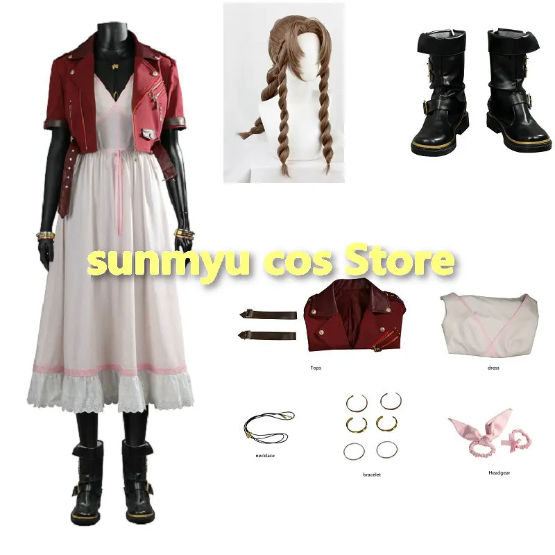 Final Fantasy Vii Rebirth Aerith Costume Cosplay Taglia Personalizzata Ff7 Aerith Gainsboro Cosplay