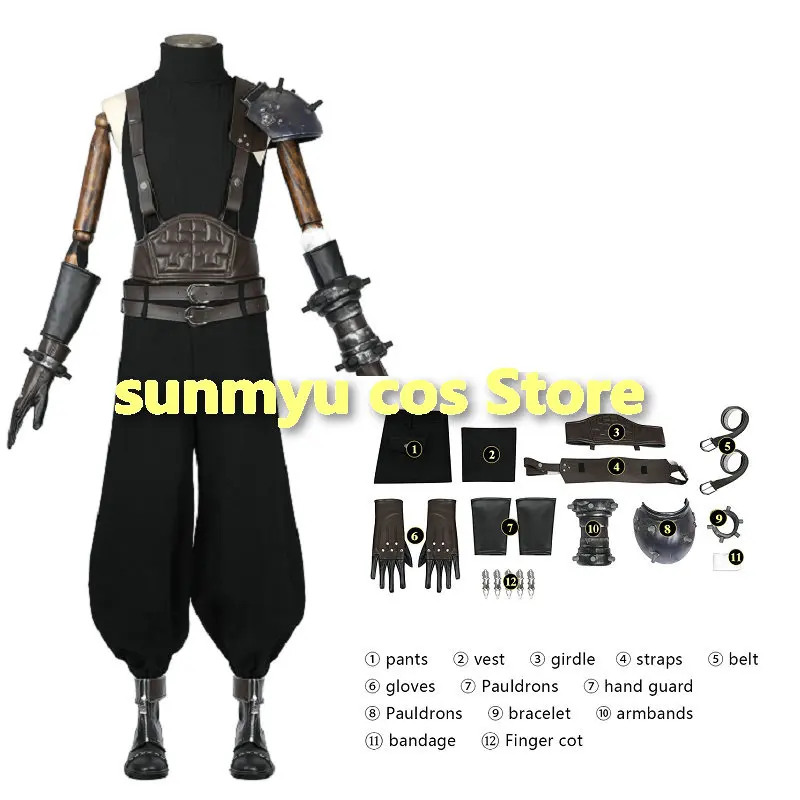 Final Fantasy Vii Rebirth Cloud Strife Costume Cosplay Taglia Personalizzata Ff7