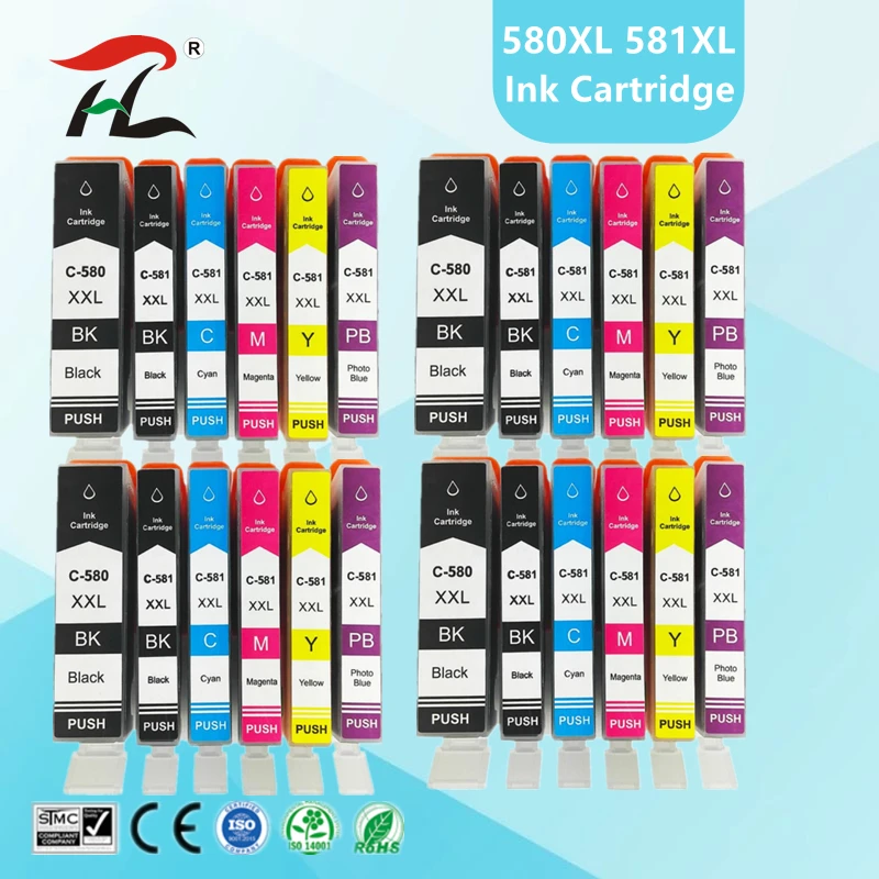 Per Canon 580 581 Pgi-580 Cli-581 Pgi580 580Xl Cartuccia Di Inchiostro Per Canon Pixma Tr7550 Tr8550 Tr 7550 Ts6150 Ts6151 Ts 6150 Stampante