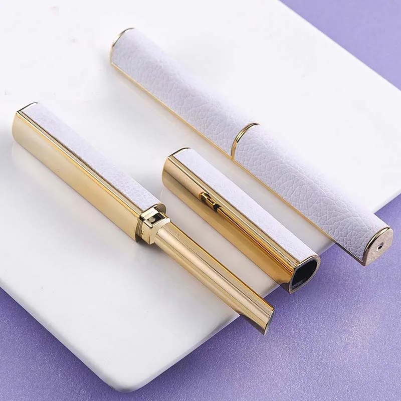 10 Pz/Lotto Tubo Bianco Lungo Tubo Rossetto Grado Superiore Balsamo Per Le Labbra Pacchetto Secondario Contenitore Di Rossetto Di Bambù Vuoto Di Fasci