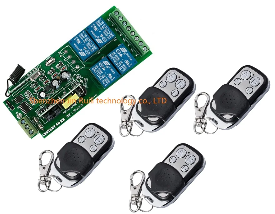Ac85V ~ 250 V 110 V 220 V 230 V 4Ch Rf Wireless Remote Controlswitch Sicurezza Sistema Garage Doors, Rolling Cancello Elettrico Doors Jrl-4