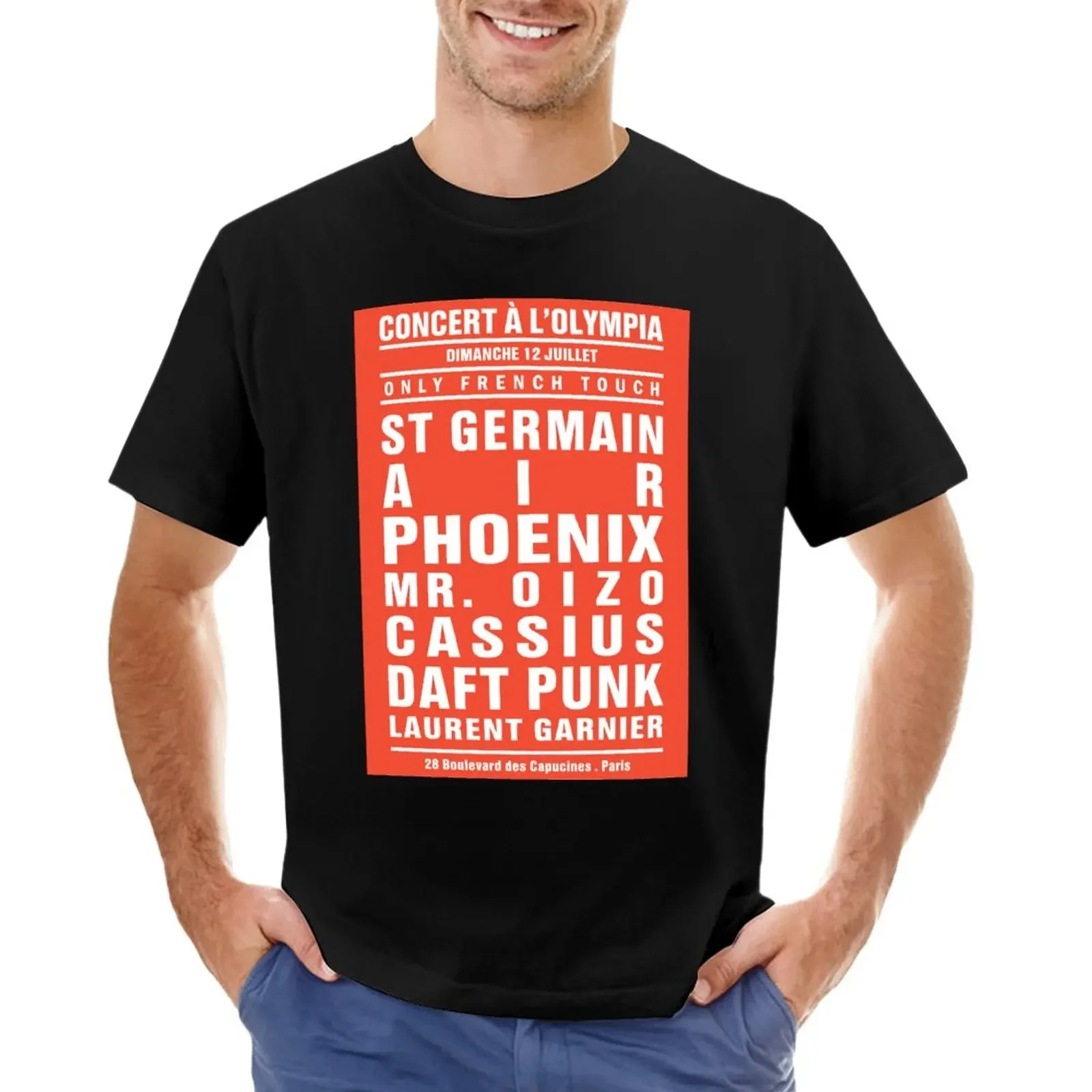 Olympia Dream Concert Poster: Orange Model By La French Touch T-Shirt Vintage Mens Funny T-Shirt
