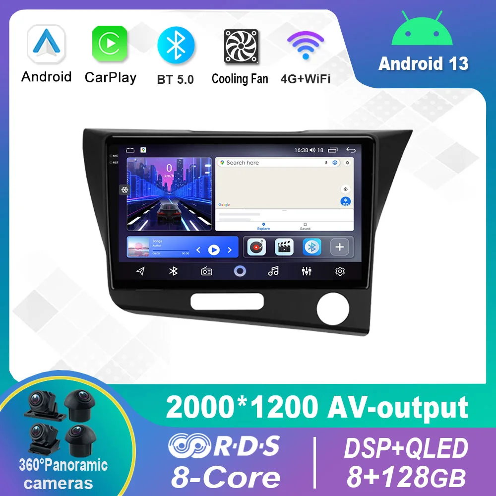 Android 13.0 Autoradio Lettore Video Multimediale Navigazione Stereo Per Honda Cr-Z 1 Crz 2010 - 2016 Carplay 4G Wifi Gps