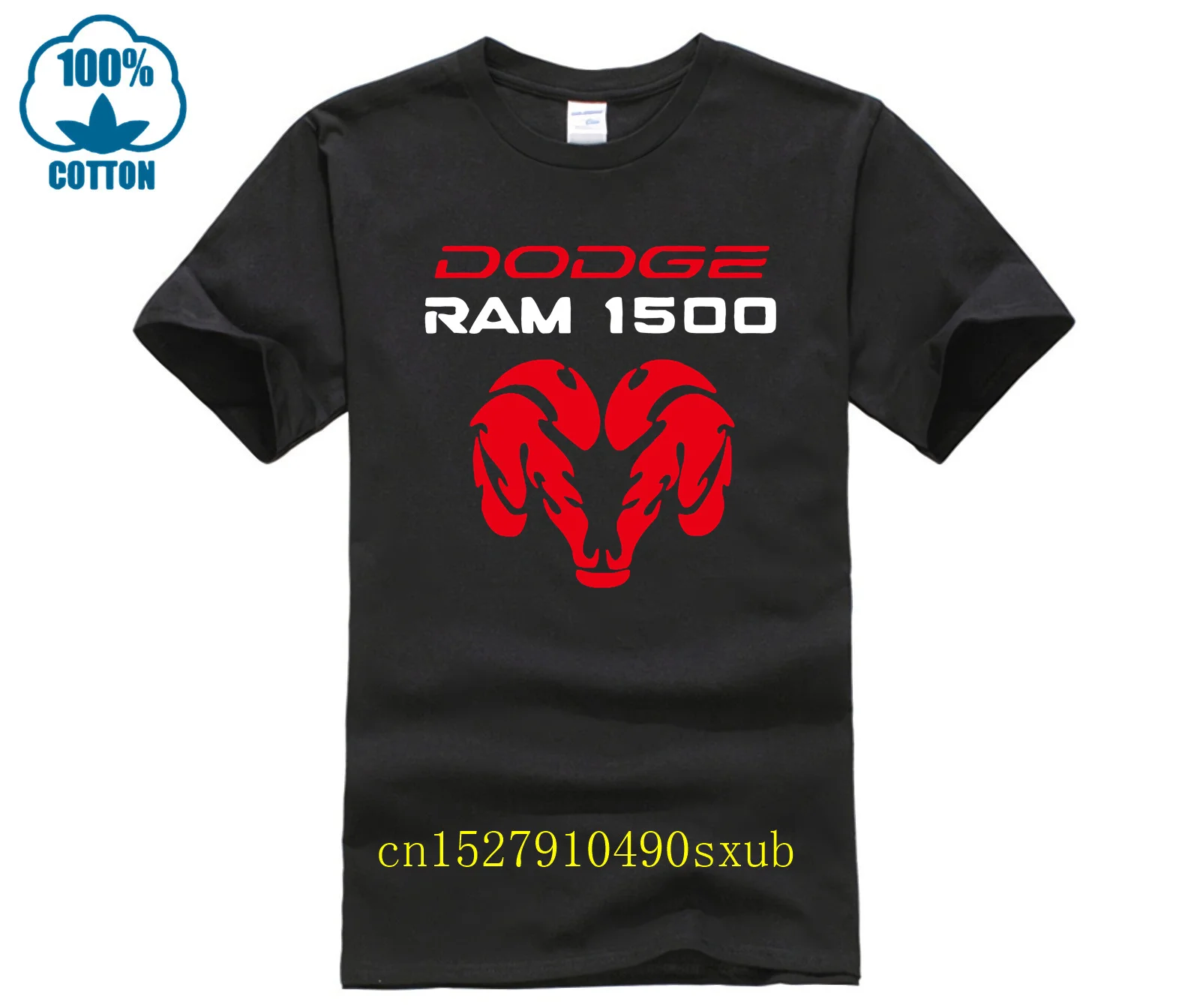 New Men'S Dodge Ram 1500 Turbo Mens Black T Shirt S 4Xl T Shirt Uomo 100% Cotone Tee Shirt