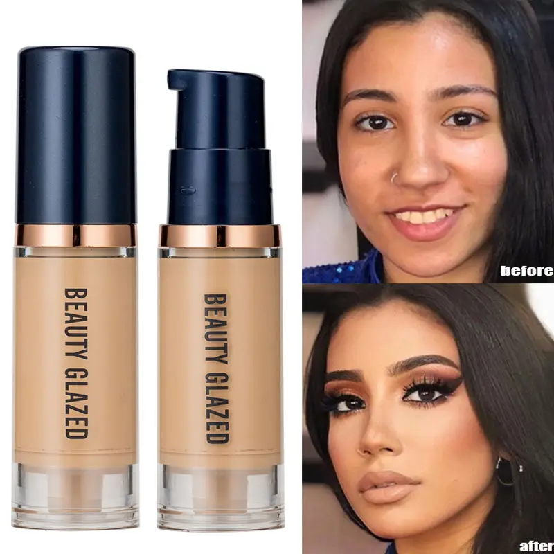 Bellezza Smaltata 6 Colori Full Cover Correttore Liquido Trucco 6Ml Occhi Occhiaie Crema Correttore Viso Correttore Trucco Impermeabile