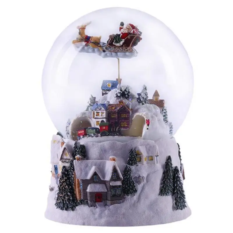 Snow Globes Glitter Water Globe Babbo Natale Decor Resina Musical Christmas Water Globe Wishful Moments Pupazzo Di Neve Snow Globe For Kid