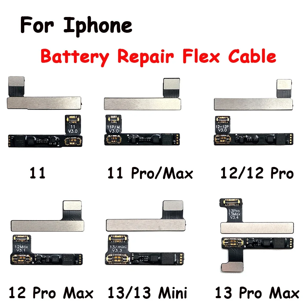 Nuovo Originale Flex Di Riparazione Della Batteria Per Iphone 11 12 Mini 13 Pro Max Rimuovi Avvertimento Batteria Sostituzione Del Cavo Flessibile Est