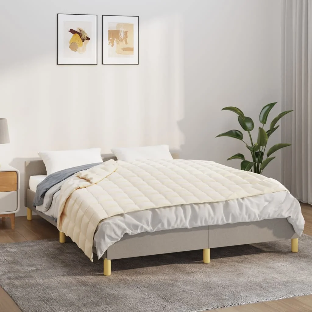 Coperta Pesata Crema Leggera 135X200 Cm Tessuto 6 Kg