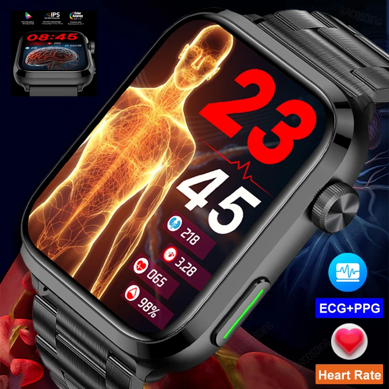 Laser Therapy Smart Watch Health Blood Sugar Acido Urico Blood Lipid Watch Smart Blood Pressure Monitor Bluetooth Call Smartwatch