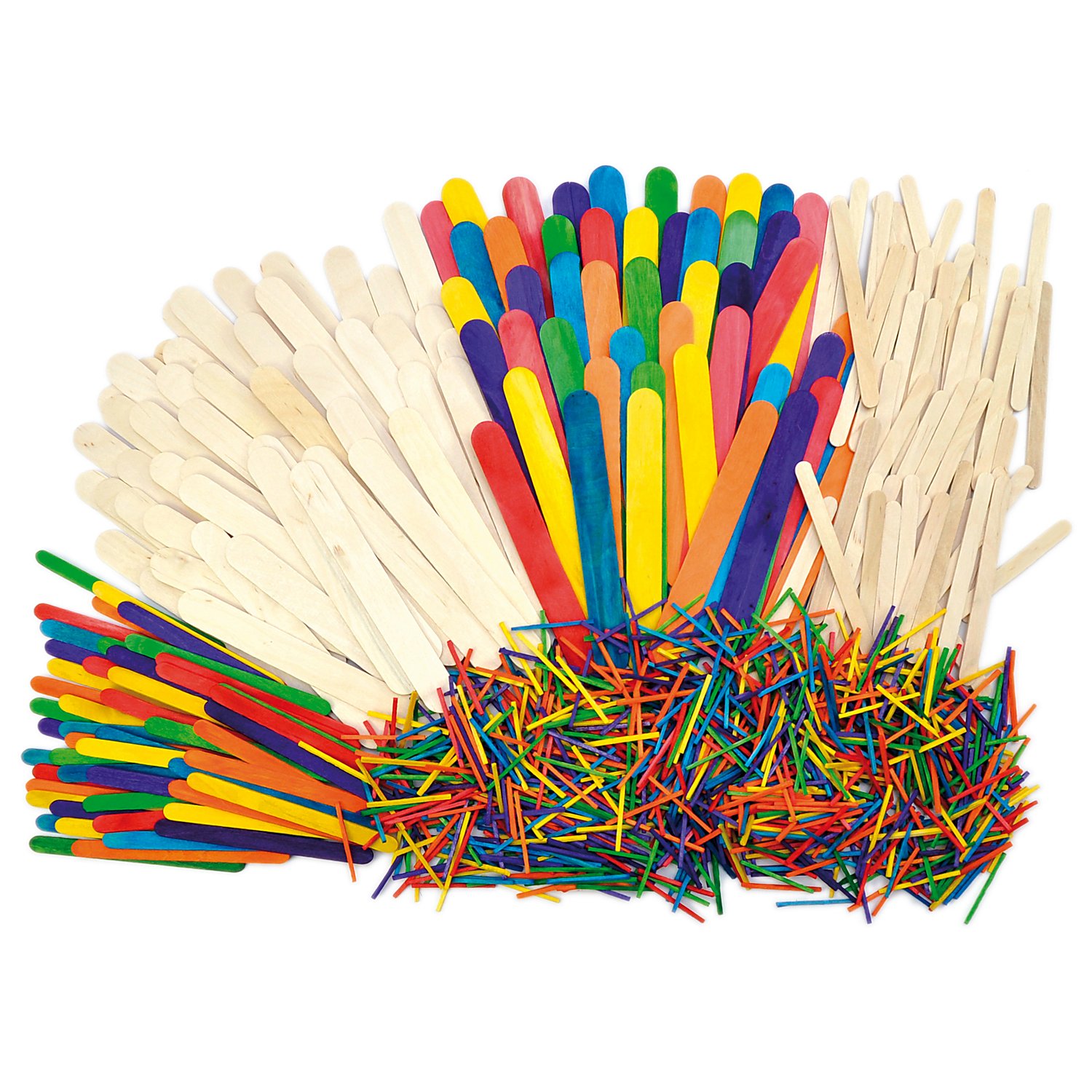 Languettes de bois, nature/multicolore