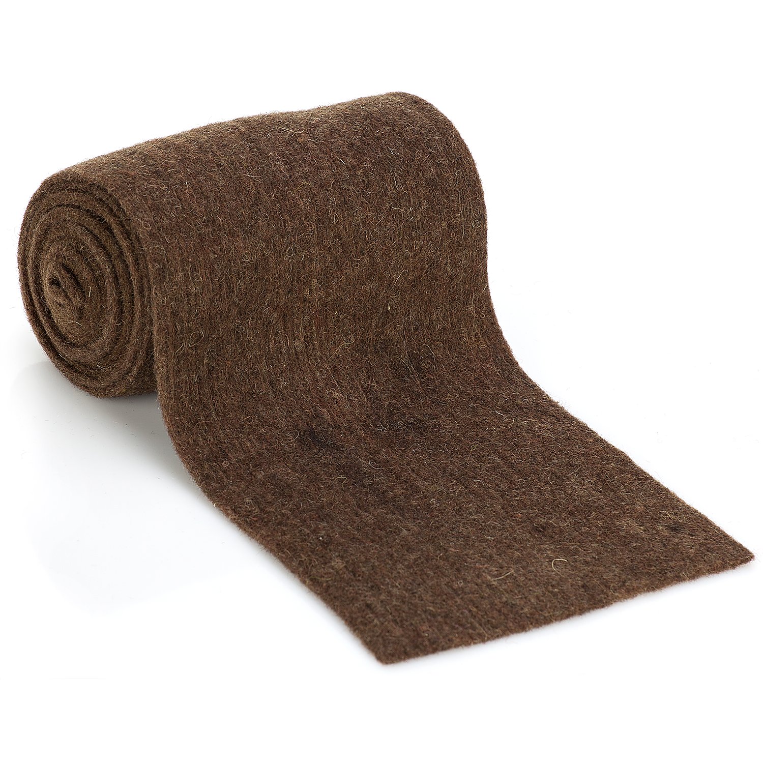 Ruban en laine feutrée, marron, 13 cm, 1,5 m