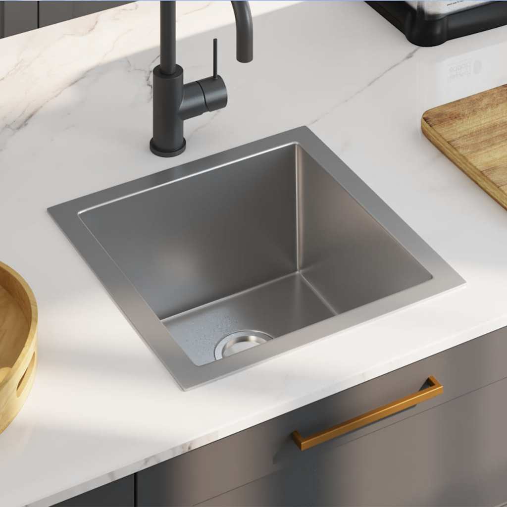 vidaXL Évier de cuisine fait main Acier inoxydable