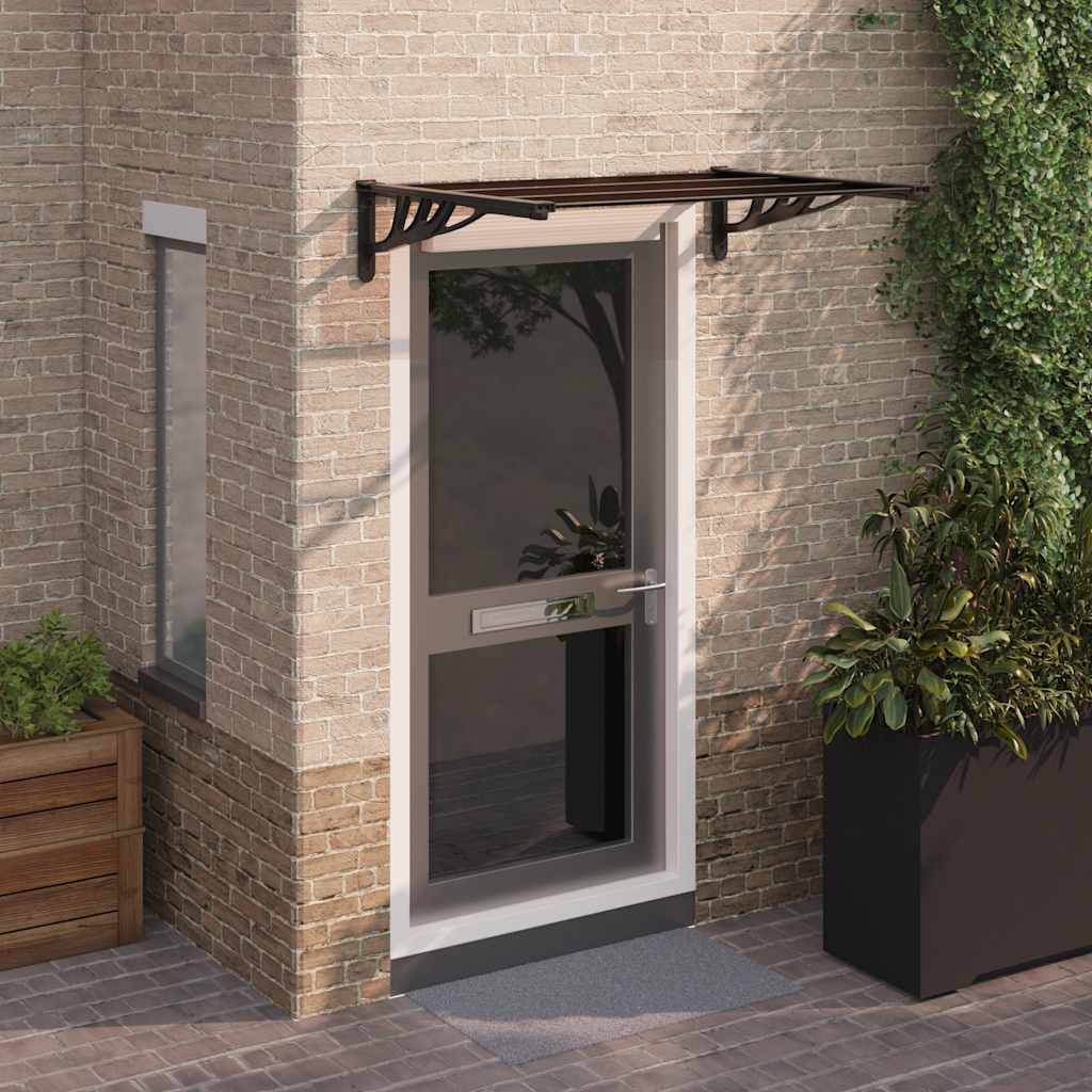 vidaXL Auvent de porte Noir 122x90 cm Polycarbonate