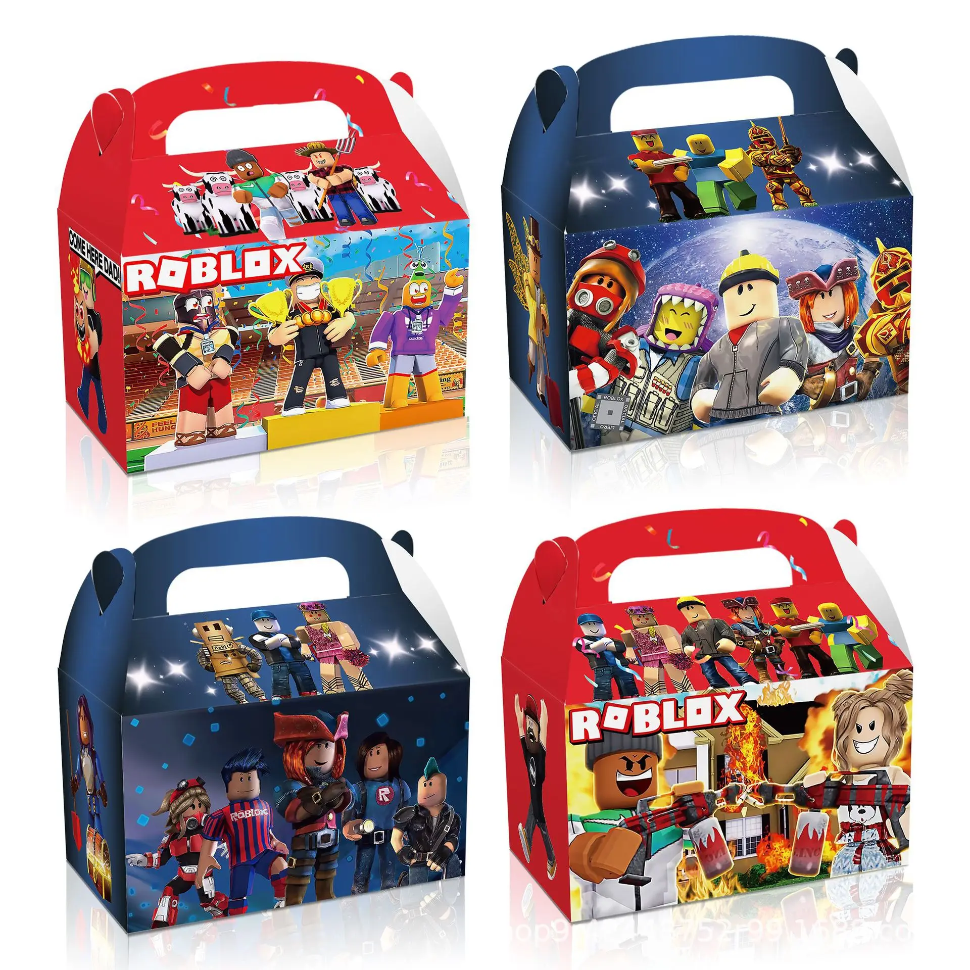 60/48/24Pcs Roblox Theme Game Decorazione Per Feste Di Compleanno Scatole Regalo Grazie Candy Gift Bag Baby Shower Forniture Per Feste Di Compleanno P