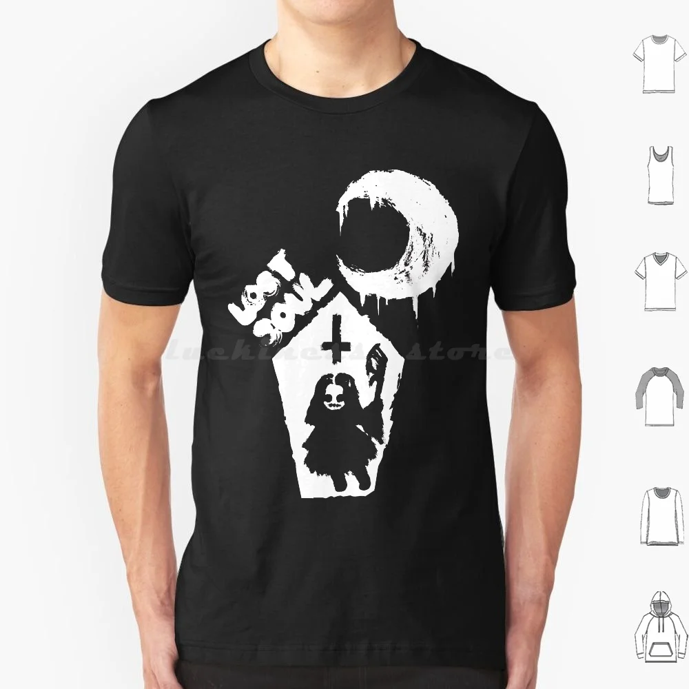 Maglietta Lost Soul 6Xl Cotton Cool Tee Moon Night Lost Soul Darkness Coffin Gothic Black Metal Vampire Monster Witch Zombie