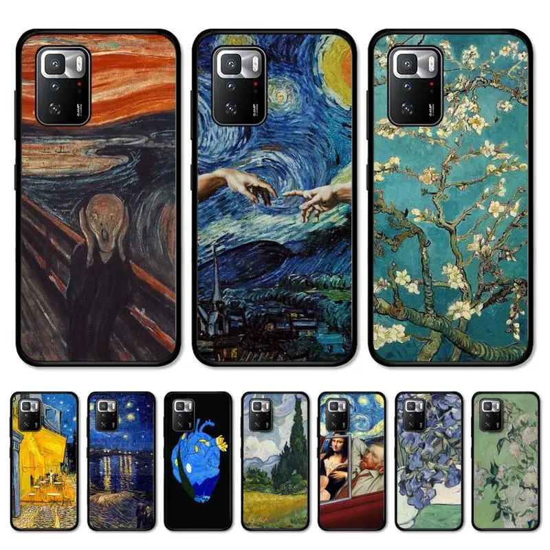 Custodia Per Telefono Van Gogh Starry Sky Art Per Redmi Note 8A 7 5 Note8Pro 8T 9Pro Note 6Pro Funda Capa