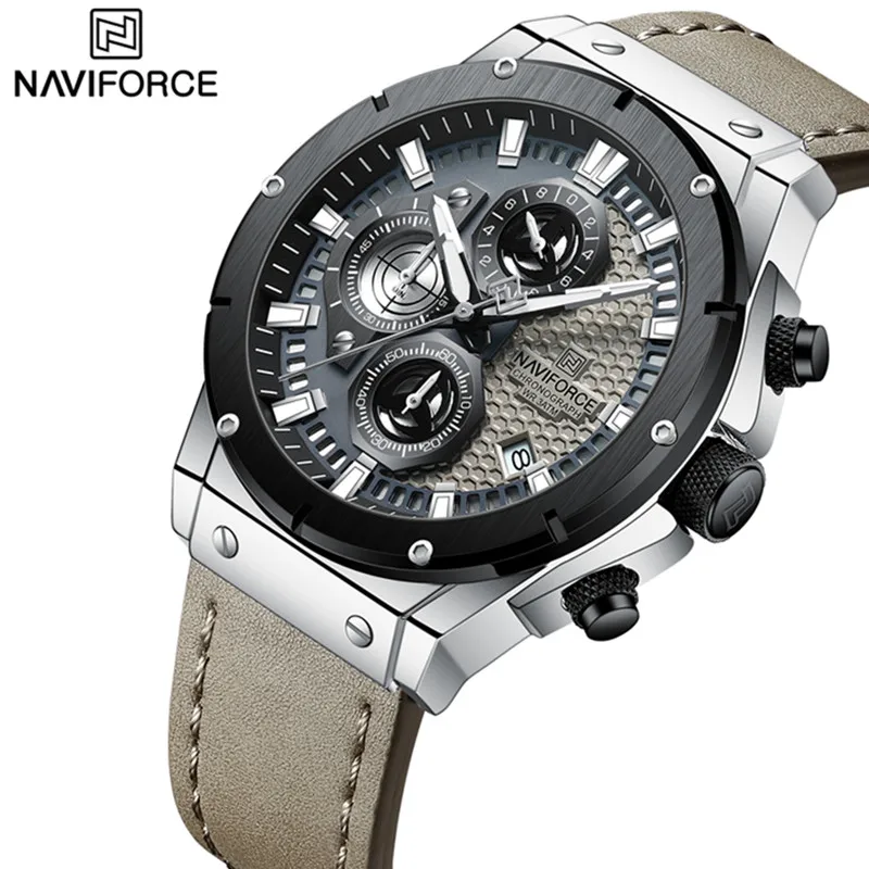 Top Brand Naviforce Orologi Da Uomo Impermeabile Luxury Sport Lancette Luminose Orologio Da Polso Maschile Cronografo Relogio Masculino 2023