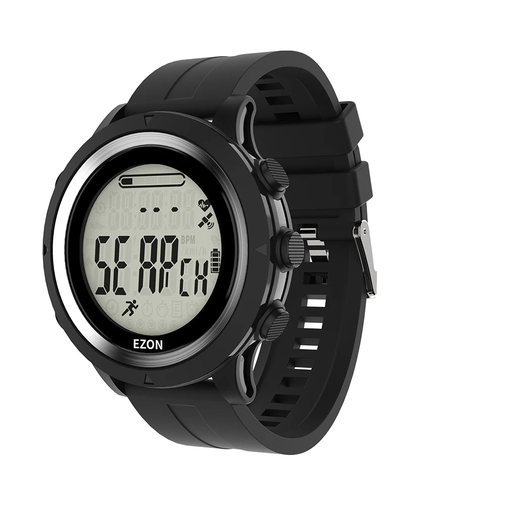 Ezon T909C Orologio Sportivo Digitale Da Uomo Gps Con Cardiofrequenzimetro Ottico Contapassi Contacalorie Cronografo 50M Impermeabile