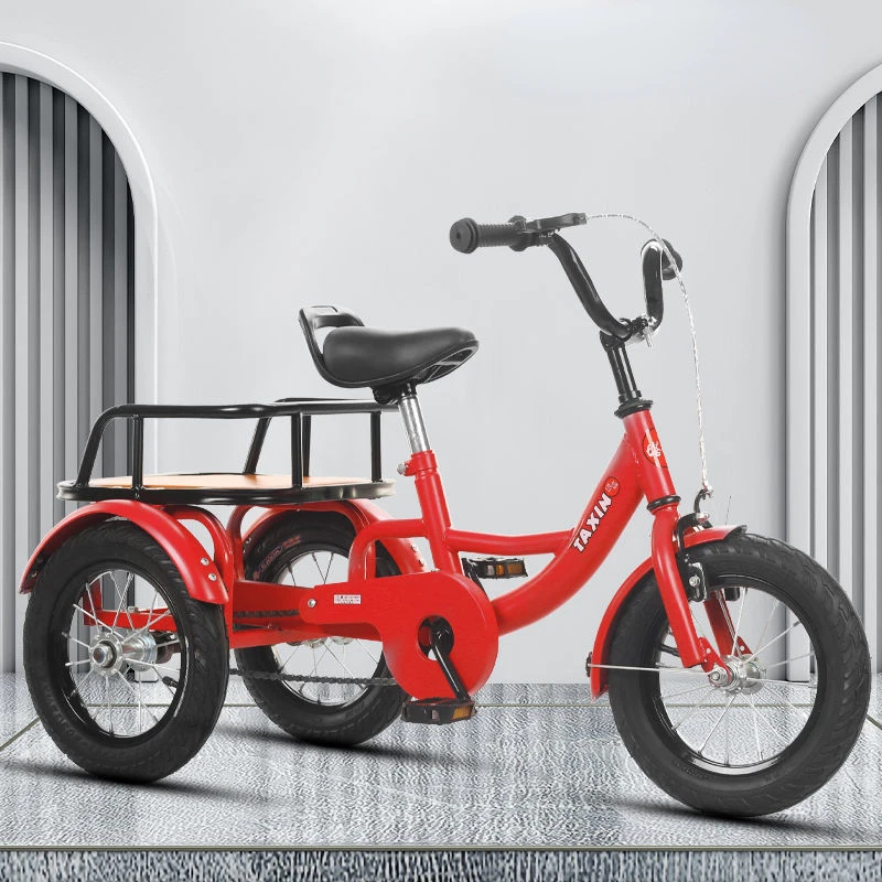 2023 Nuovo 3-9 Anni Triciclo Per Bambini Bicicletta Di Sicurezza Trike Twin Toy Doppio Passeggino Carrozzina Dropshipping