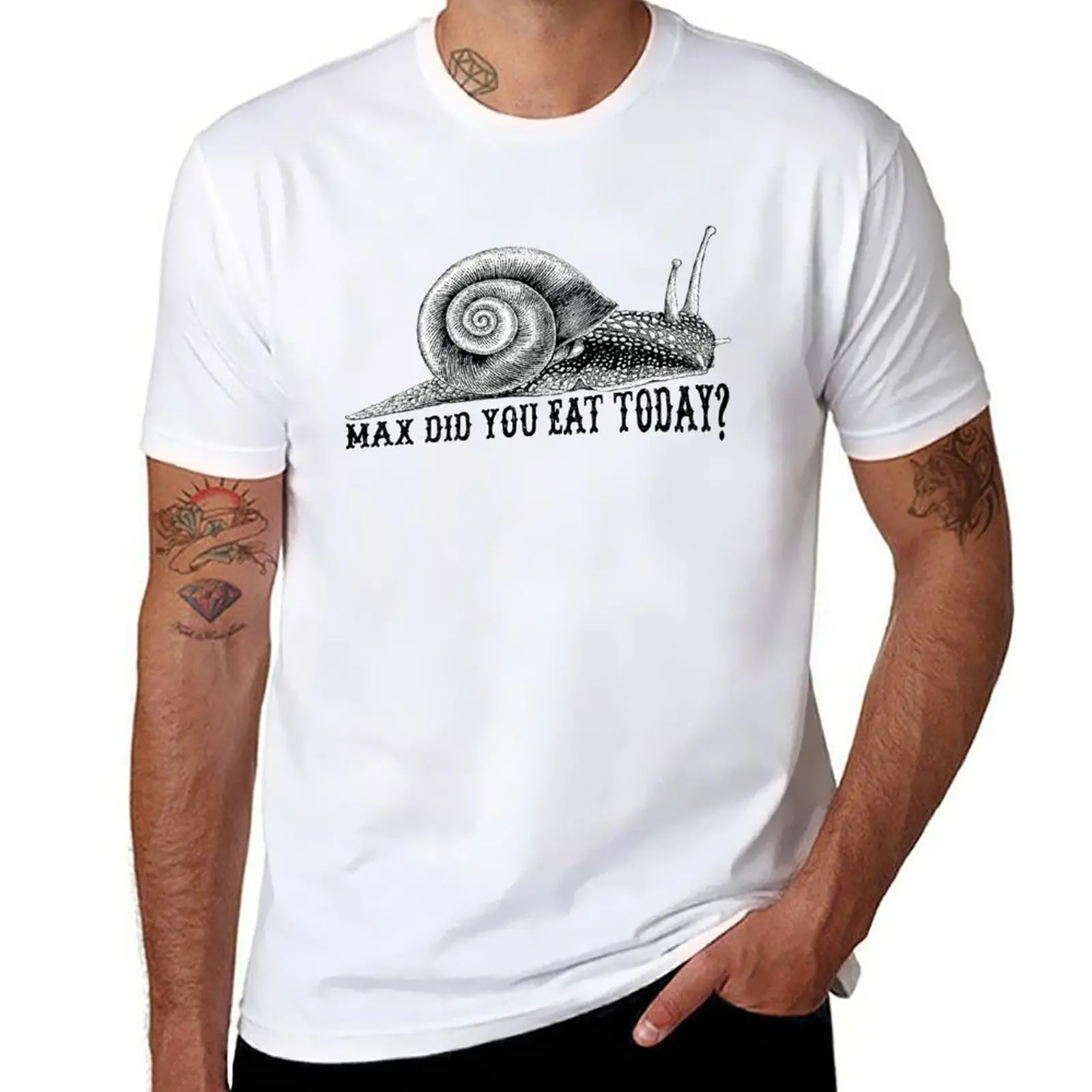 Max Hai Fatto Mangiare Oggi T-Shirt Funnys Vestiti Carini Taglie Forti Abbigliamento Uomo Ad Asciugatura Rapida