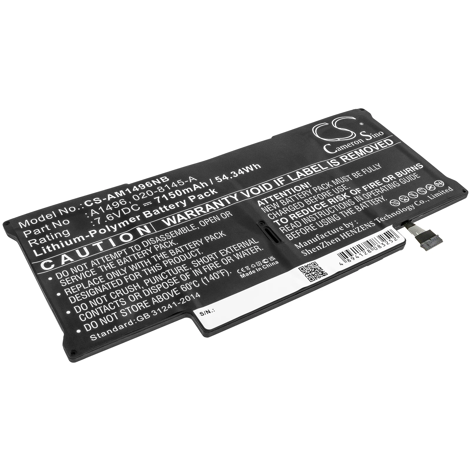 Notebook, Laptop 7150Mah / 54.34Wh Batteria Per Macbook Air A1466 13 "2014 Macbook Air 13" A1466 2012 Macbook Air 13 "A1466