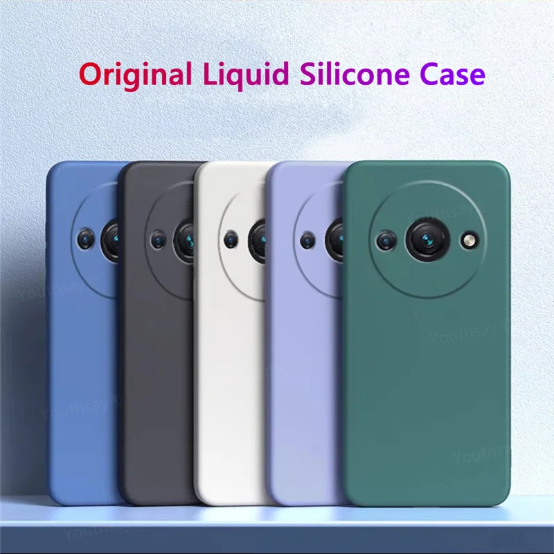 Per Redmi A3 Custodia Per Xiaomi Redmi A3 Funda Coque Custodia Protettiva In Silicone Liquido Originale Morbido Redmi A3