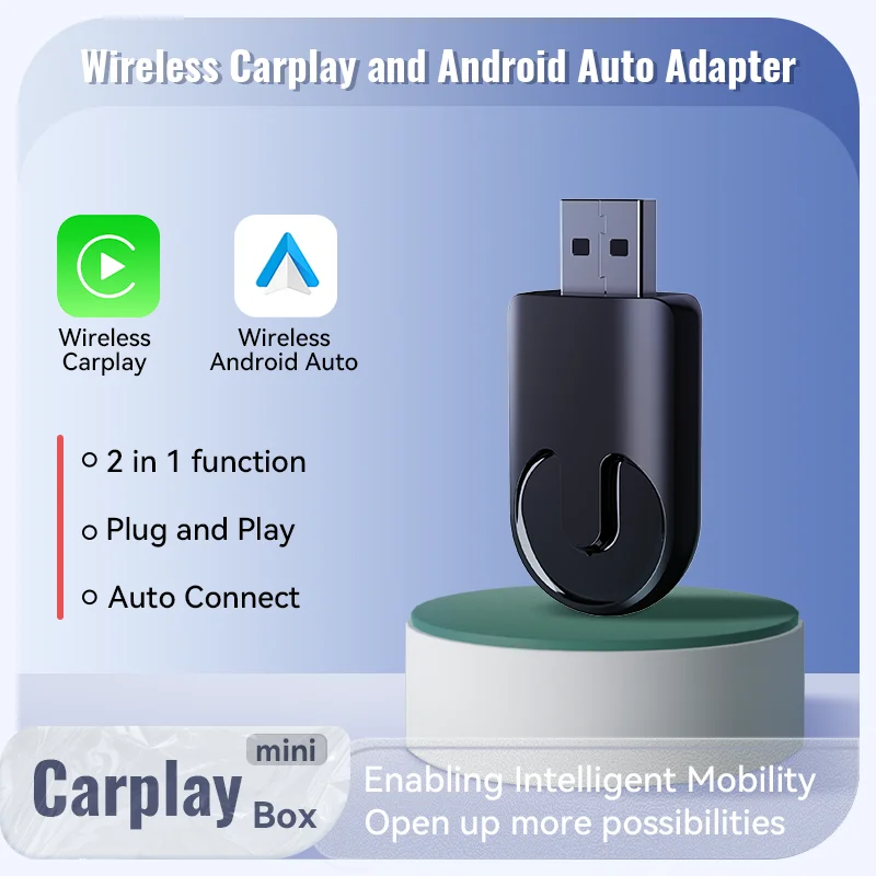 Acodo Wireless Carplay Ai Box Adattatore Automatico Android Adattatore Bluetooth Carplay Dongle Navigazione Gps Wifi Ios Android